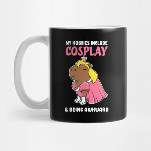 My hobbies include Cosplay and being awkward cartoon Capybara Princess Mug